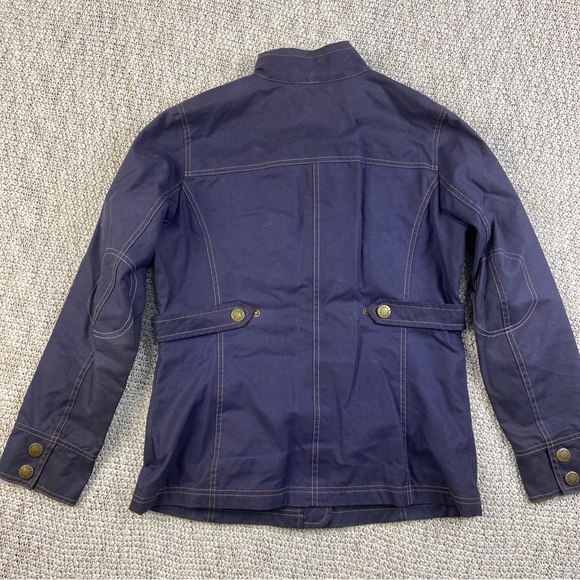 Boden Womens Blue Cotton Long Sleeve Pockets Full Zip Utility Jacket Size 12 - Picture 8 of 9